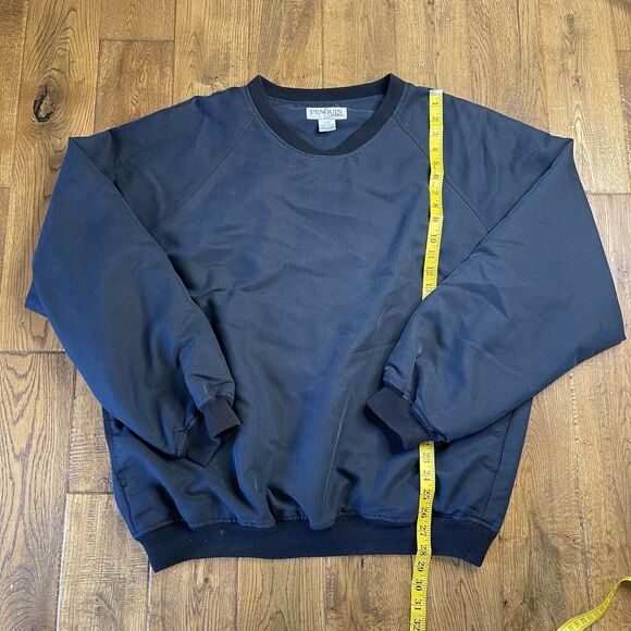 Penguin by Munsingwear Sport Pullover Jacket Windbreaker Men's Size L Navy VNeck - Picture 3 of 6